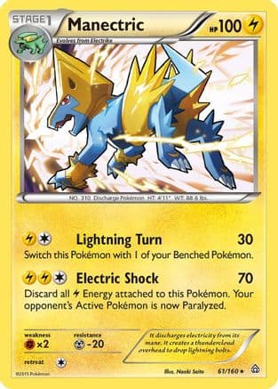Manectric 61/160 - XY  Primal Clash Reverse Holofoil