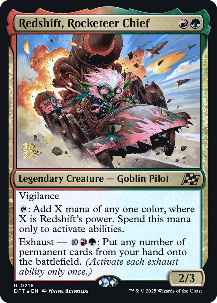 Redshift, Rocketeer Chief (-218) [Prerelease Cards]  Foil