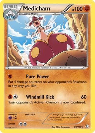 Medicham  - Holofoil XY  Primal Clash - Holo Rare