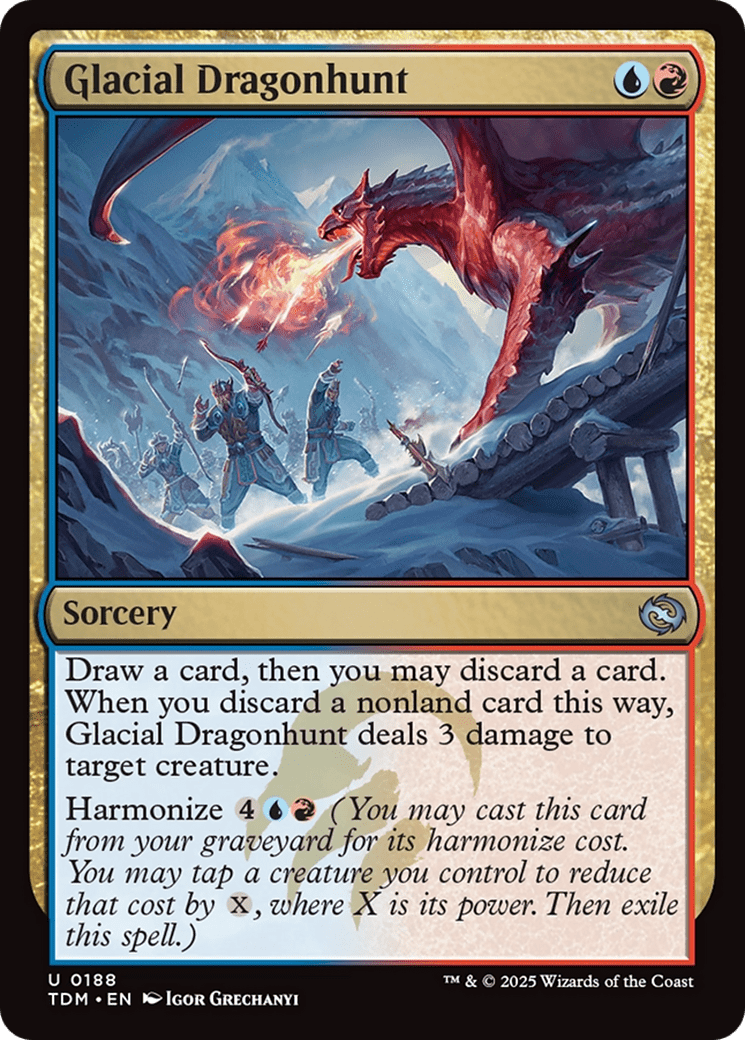 Glacial Dragonhunt (188) [Tarkir: Dragonstorm]  Foil