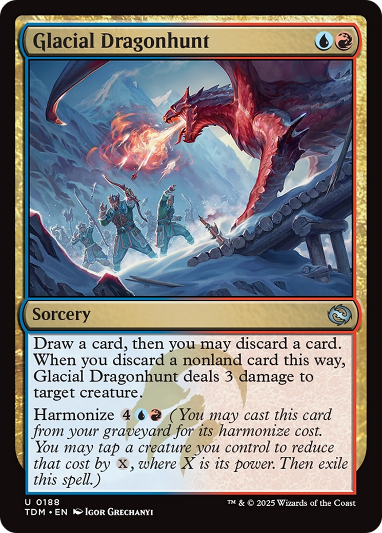 Glacial Dragonhunt (188) [Tarkir: Dragonstorm]  Foil