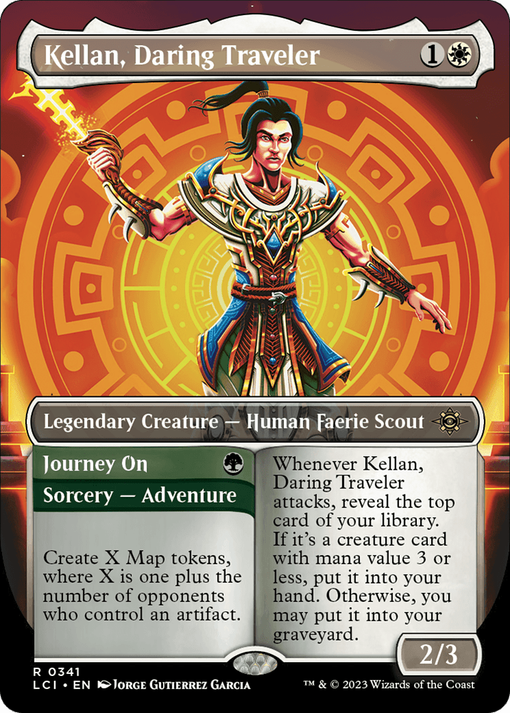 Kellan, Daring Traveler (Borderless) [The Lost Caverns of Ixalan]