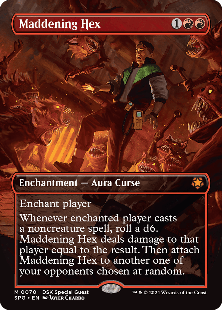 Maddening Hex (Borderless) [Duskmourn: House of Horror Special Guests] Foil