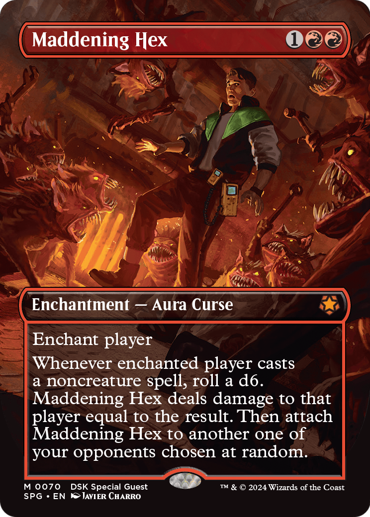 Maddening Hex (Borderless) [Duskmourn: House of Horror Special Guests] Foil