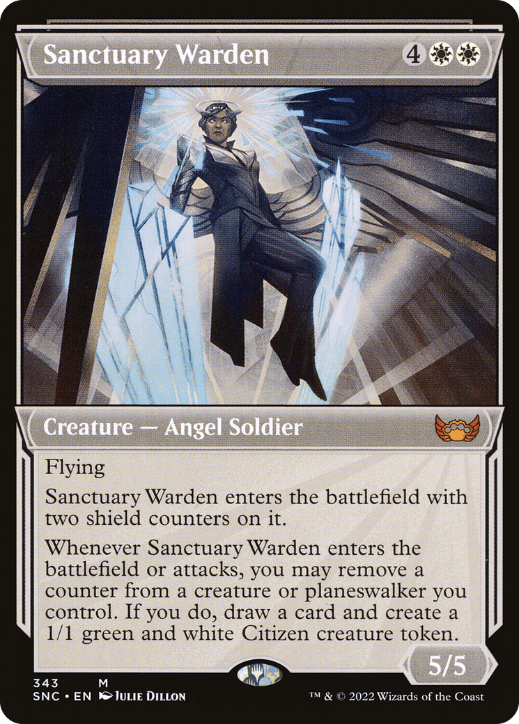 Sanctuary Warden (Showcase Art Deco) [Streets of New Capenna] Foil