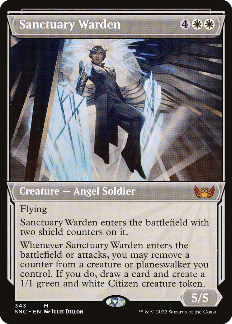 Sanctuary Warden (Showcase Art Deco) [Streets of New Capenna] Foil