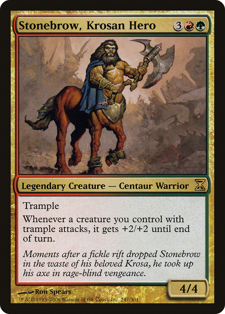 Stonebrow, Krosan Hero [Time Spiral] Foil