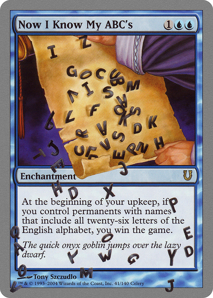 Now I Know My ABC's [Unhinged] Foil