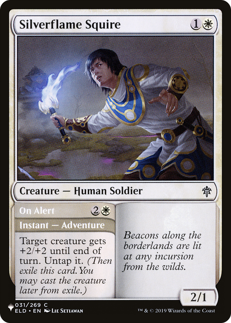 Silverflame Squire // On Alert |  (ELD-31) [The List]
