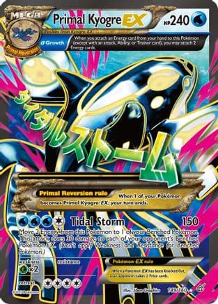 Primal Kyogre EX (Alpha  Full Art) 149/160 - XY  Primal Clash Holofoil