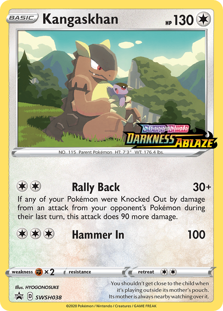Kangaskhan SWSH038 (Prerelease) SWSH038/307 - SWSH Sword & Shield Promo Cards Holofoil