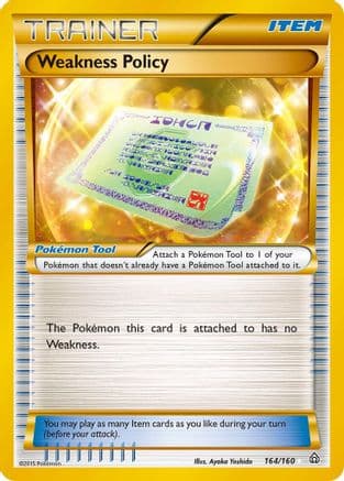 Weakness Policy ( Secret Rare) 164/160 - XY  Primal Clash Holofoil