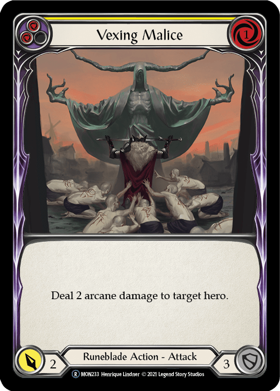 Vexing Malice (Yellow) [U-MON233] (Monarch Unlimited)  Unlimited Normal