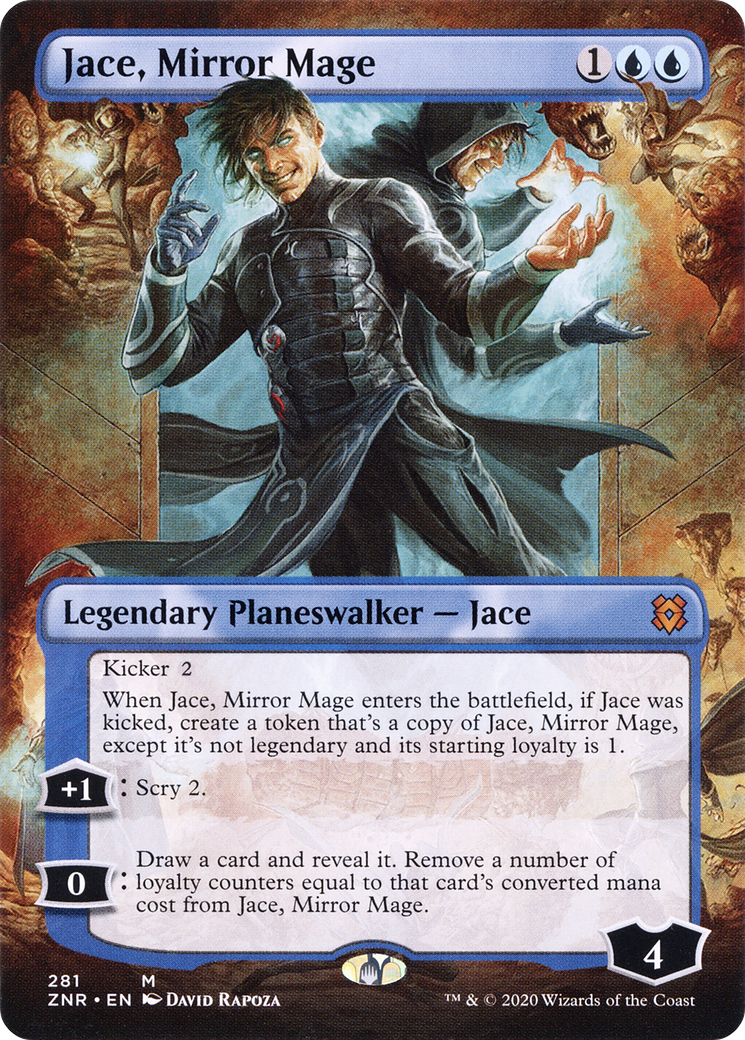 Jace, Mirror Mage (Borderless) [Zendikar Rising] Foil
