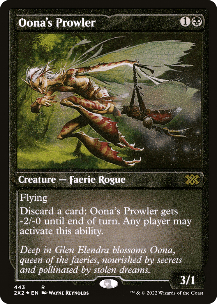 Oona's Prowler (Foil Etched) |  Foil (443) [Double Masters 2022]