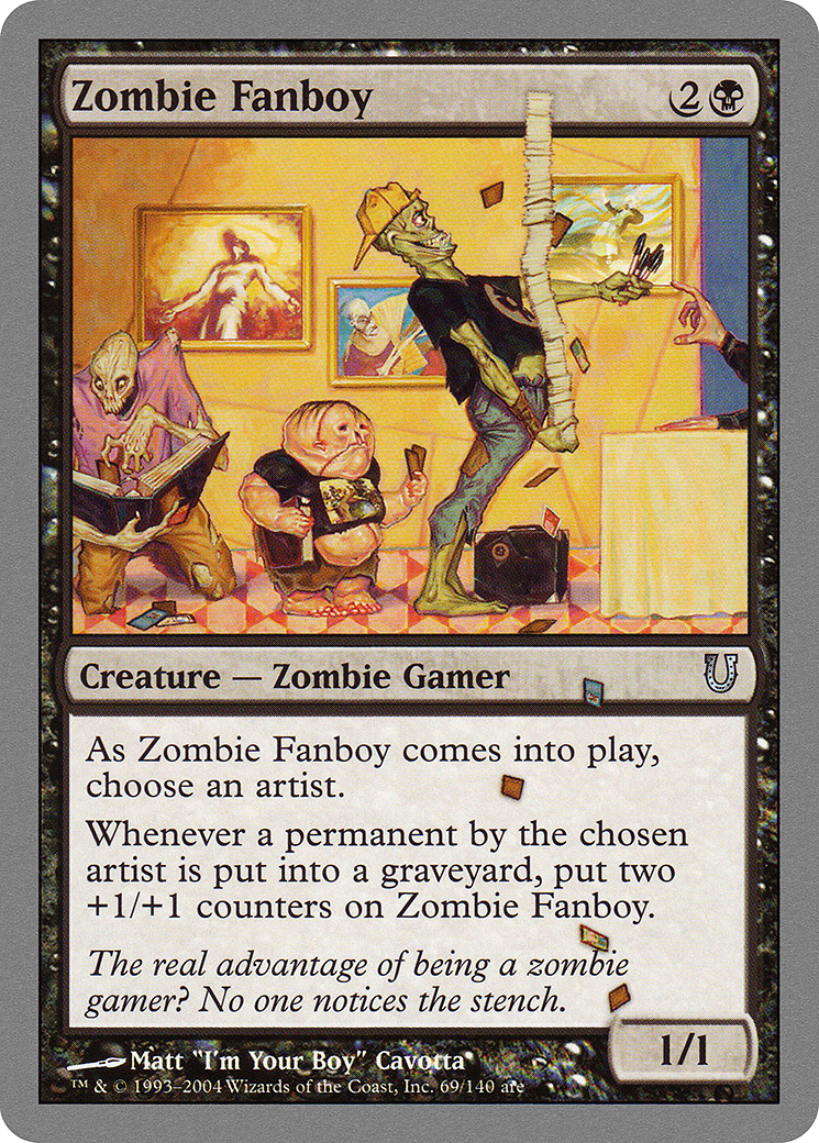 Zombie Fanboy [Unhinged] Foil