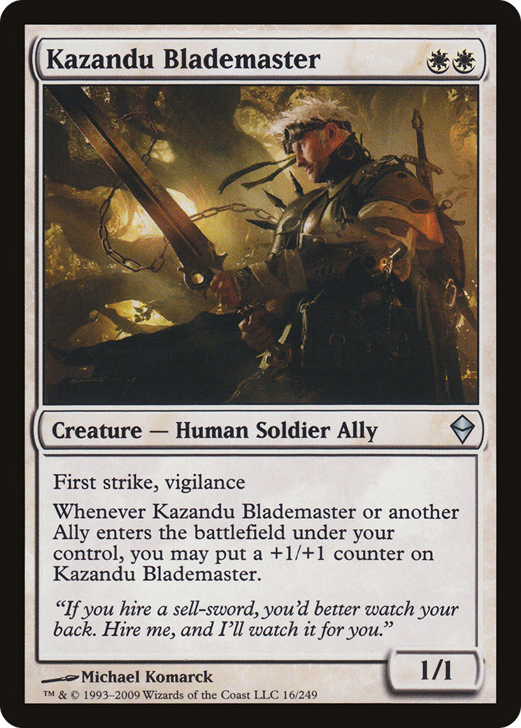 Kazandu Blademaster [Zendikar] Foil