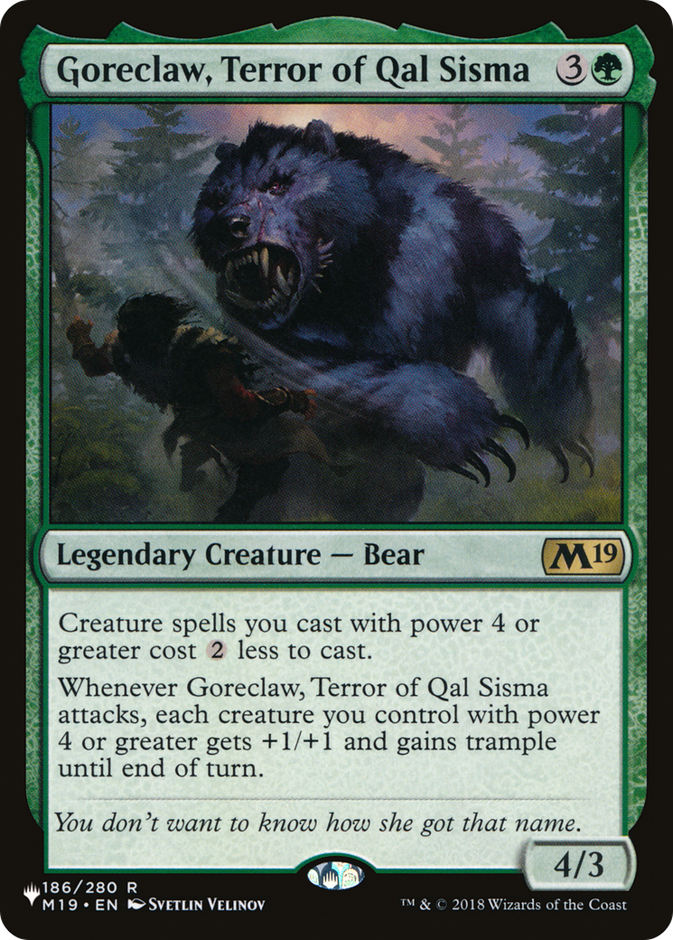 Goreclaw, Terror of Qal Sisma |  (186) [The List Reprints]