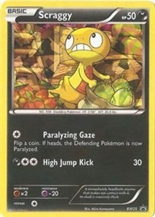 Scraggy BW25 (Cracked Ice Holo) BW25- Black and White Promos Holofoil