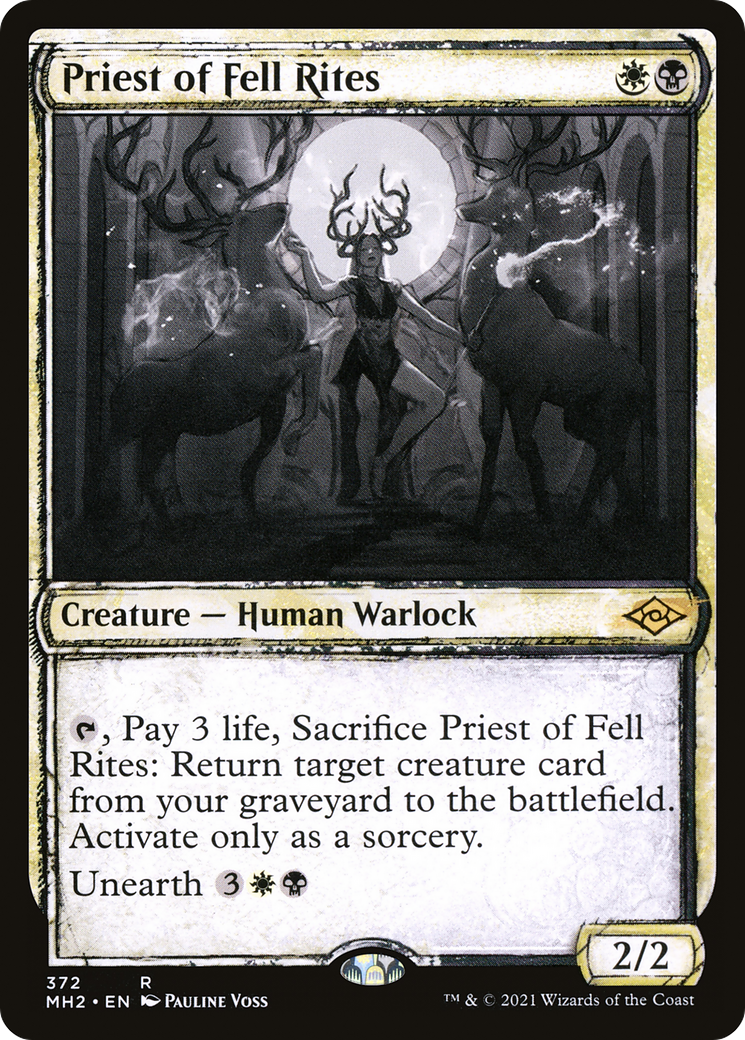 Priest of Fell Rites (Sketch) [Modern Horizons 2] Foil
