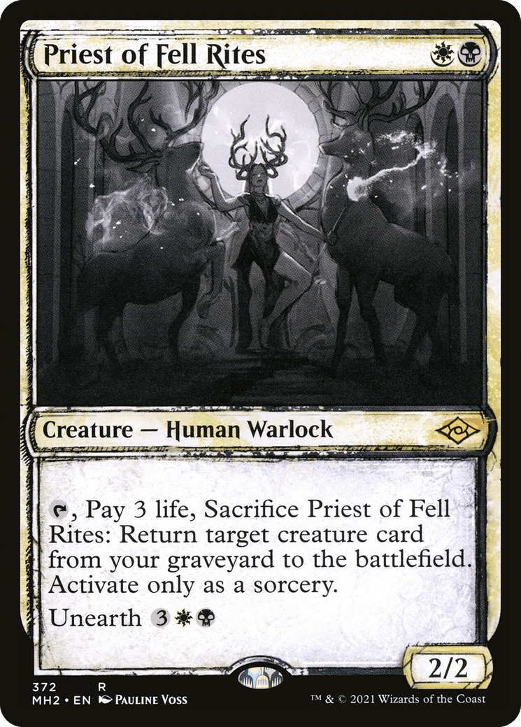 Priest of Fell Rites (Sketch) [Modern Horizons 2] Foil