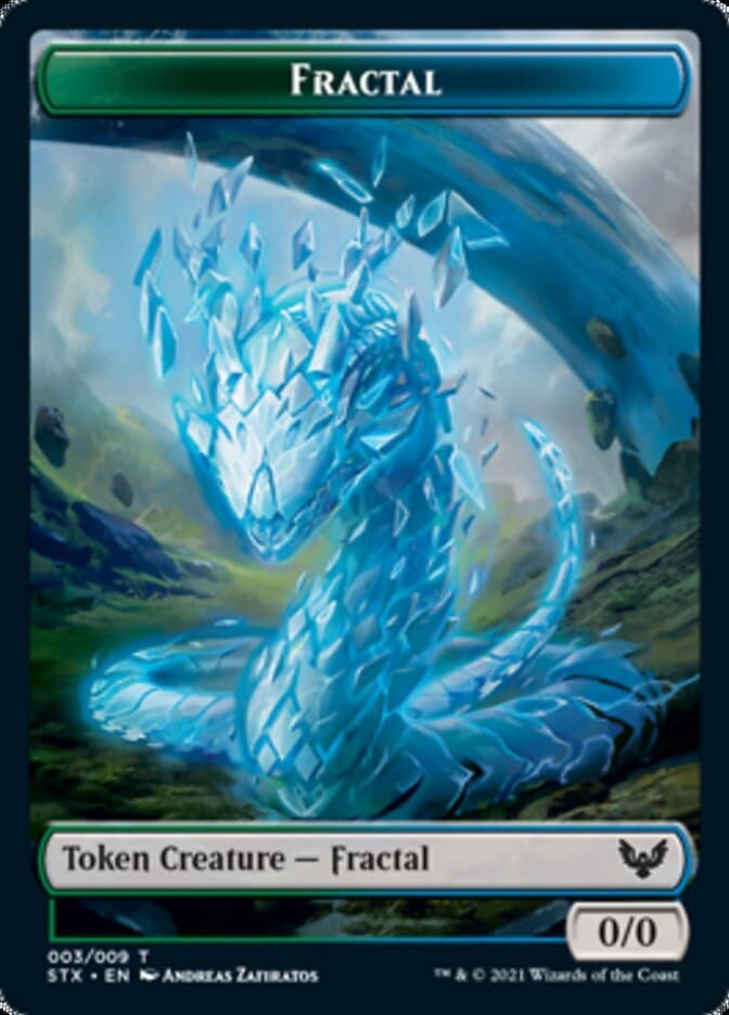 Fractal // Pest Double-Sided Token [Strixhaven: School of Mages Tokens] Foil