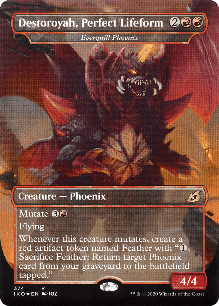 Everquill Phoenix - Destoroyah, Perfect Lifeform (Godzilla Series) [Ikoria: Lair of Behemoths] Foil