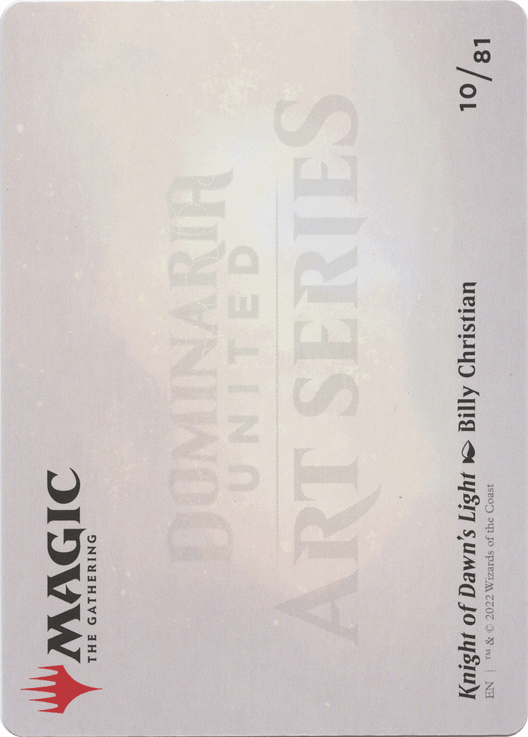 Knight of Dawn's Light // Knight of Dawn's Light (ADMU-010) - Dominaria United Art Series (Borderless)