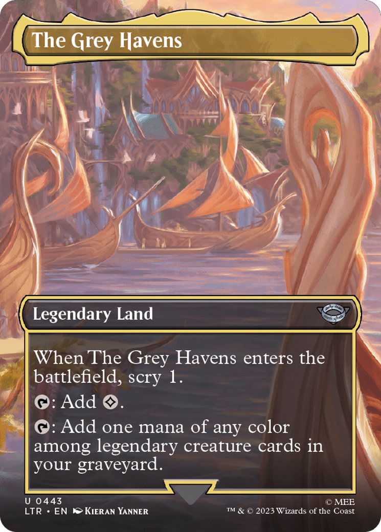 The Grey Havens (Borderless Alternate Art) [The Lord of the Rings: Tales of Middle-Earth] Foil