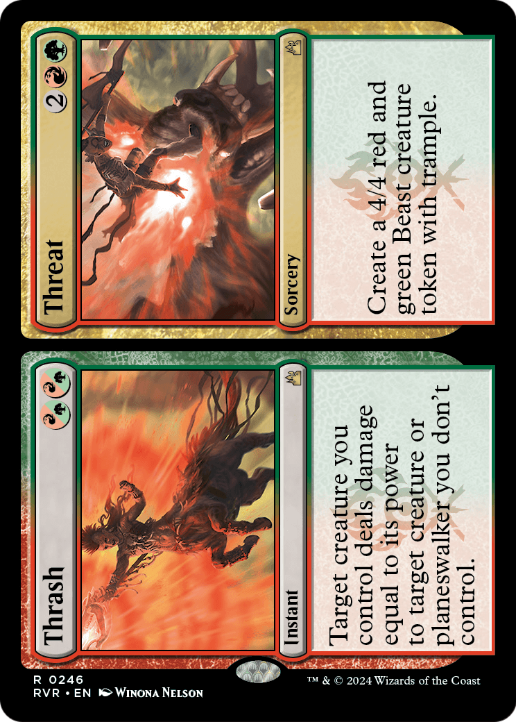 Thrash // Threat [Ravnica Remastered] Foil