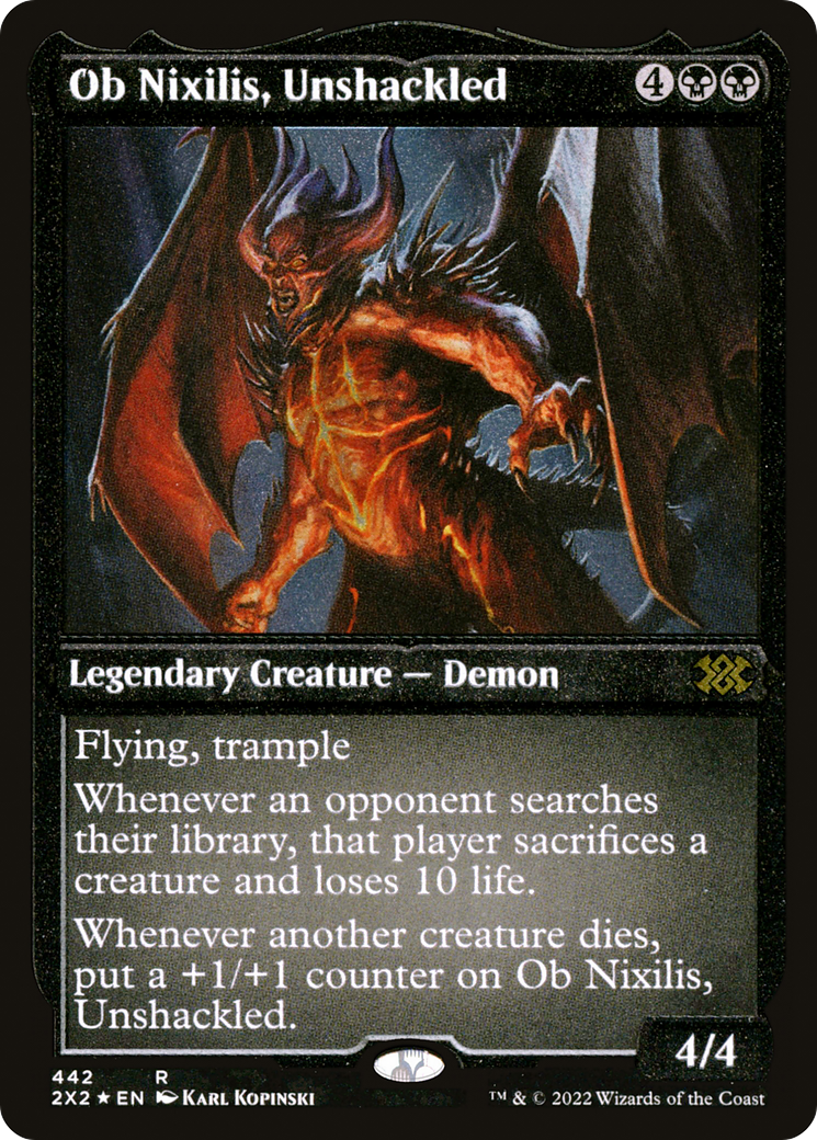 Ob Nixilis, Unshackled (Foil Etched) |  Foil (442) [Double Masters 2022]