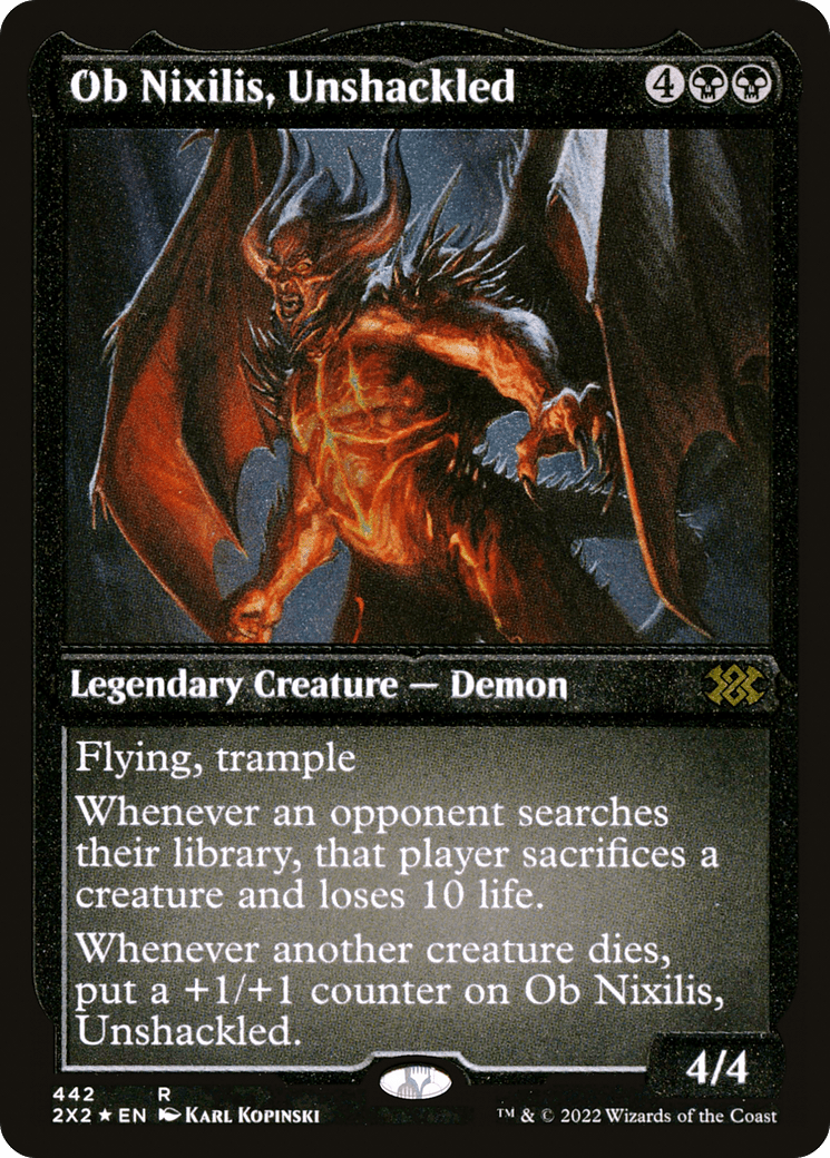 Ob Nixilis, Unshackled (Foil Etched) |  Foil (442) [Double Masters 2022]