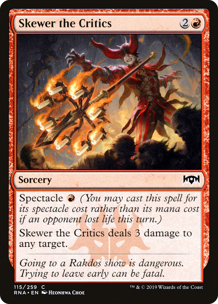 Skewer the Critics [Ravnica Allegiance] Foil