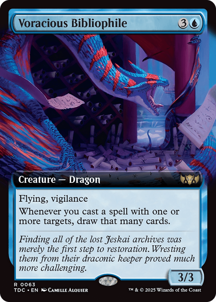 Voracious Bibliophile (Extended Art) (063) [Commander: Tarkir: Dragonstorm]