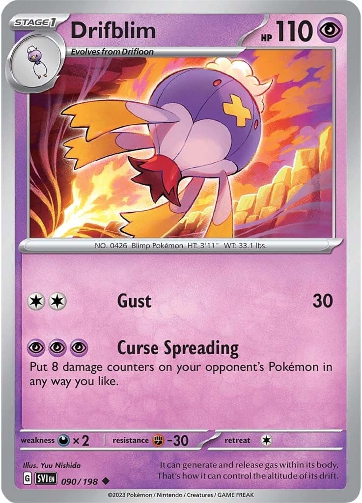 Drifblim 090- SV01 Scarlet & Violet Base Set Reverse Holofoil