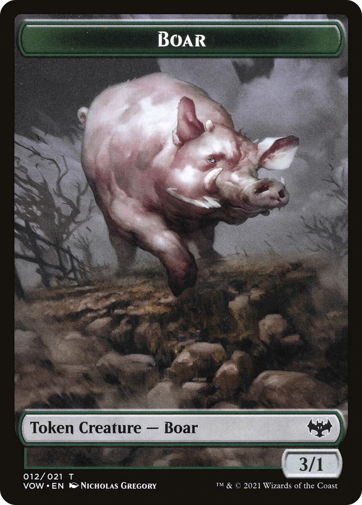 Boar (TVOW-012) - Innistrad: Crimson Vow Tokens Foil