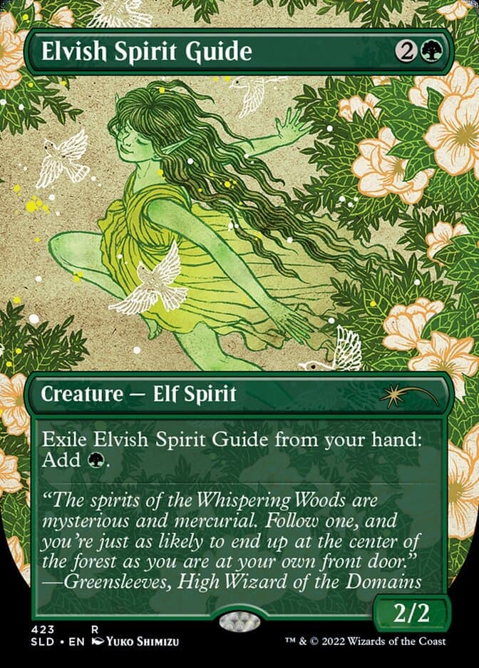 Elvish Spirit Guide (Borderless) [Secret Lair Drop Series] Foil