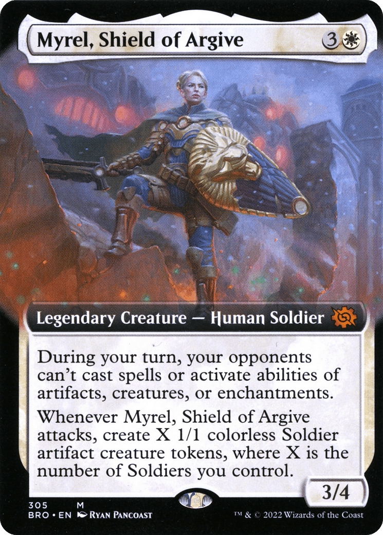Myrel, Shield of Argive (Extended Art) [The Brothers' War] Foil