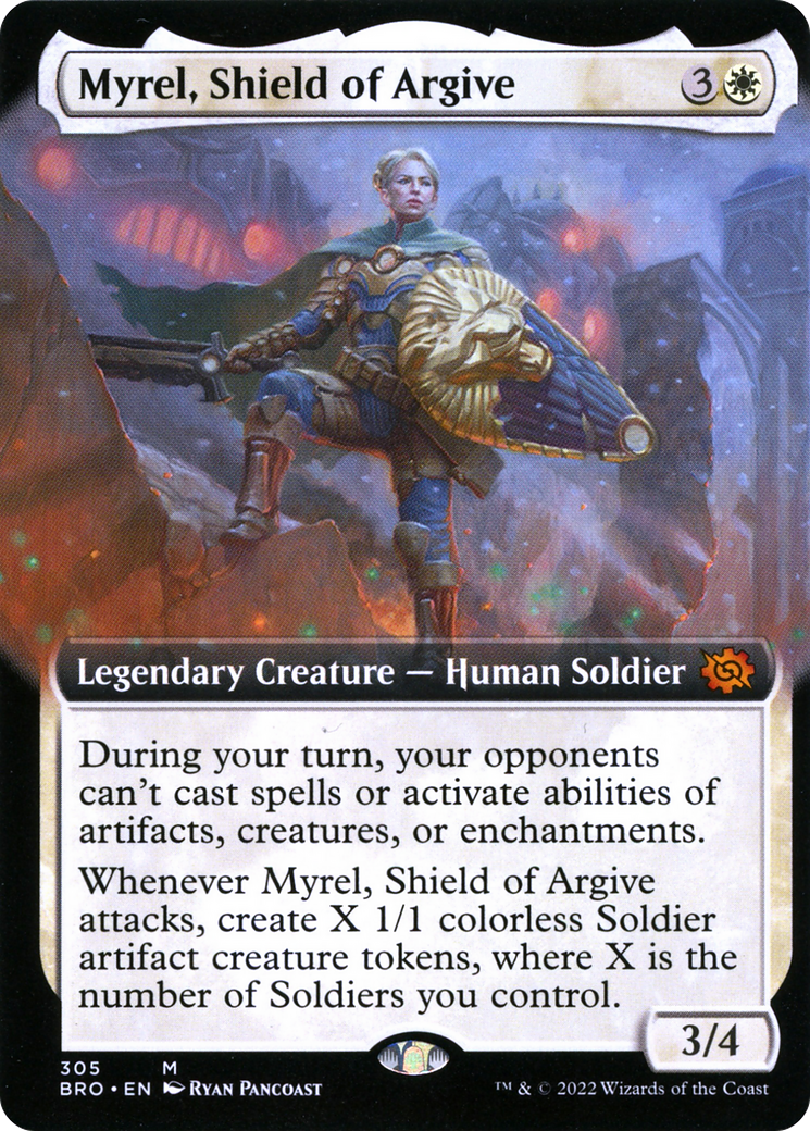Myrel, Shield of Argive (Extended Art) [The Brothers' War] Foil