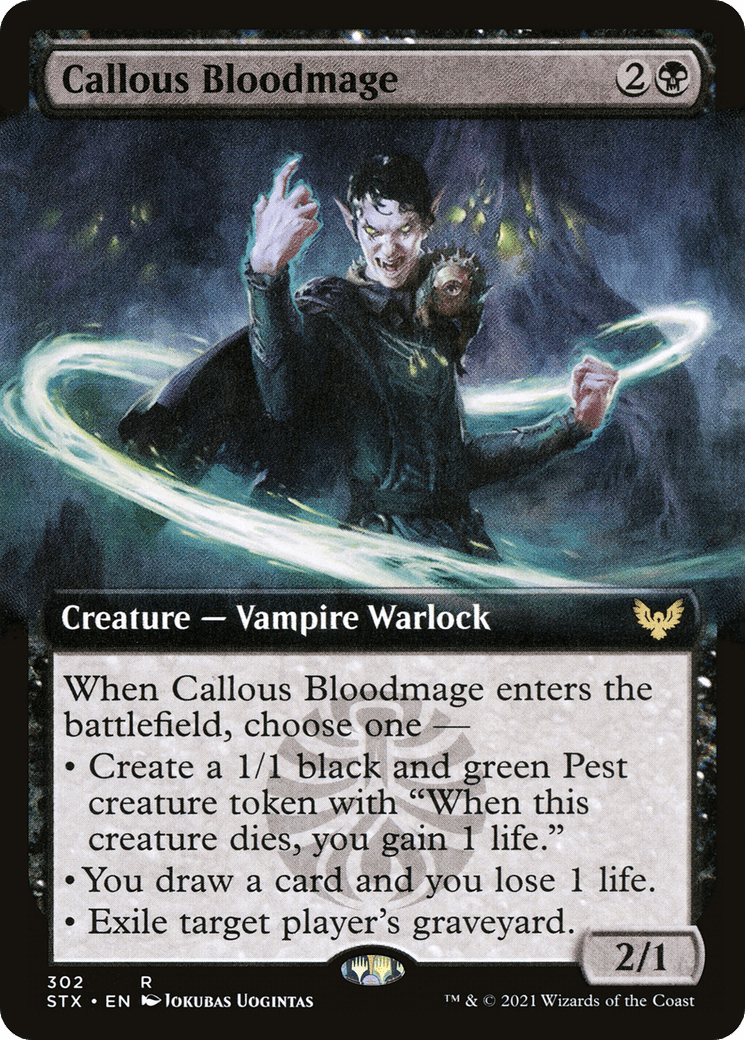 Callous Bloodmage (Extended Art) [Strixhaven: School of Mages] Foil