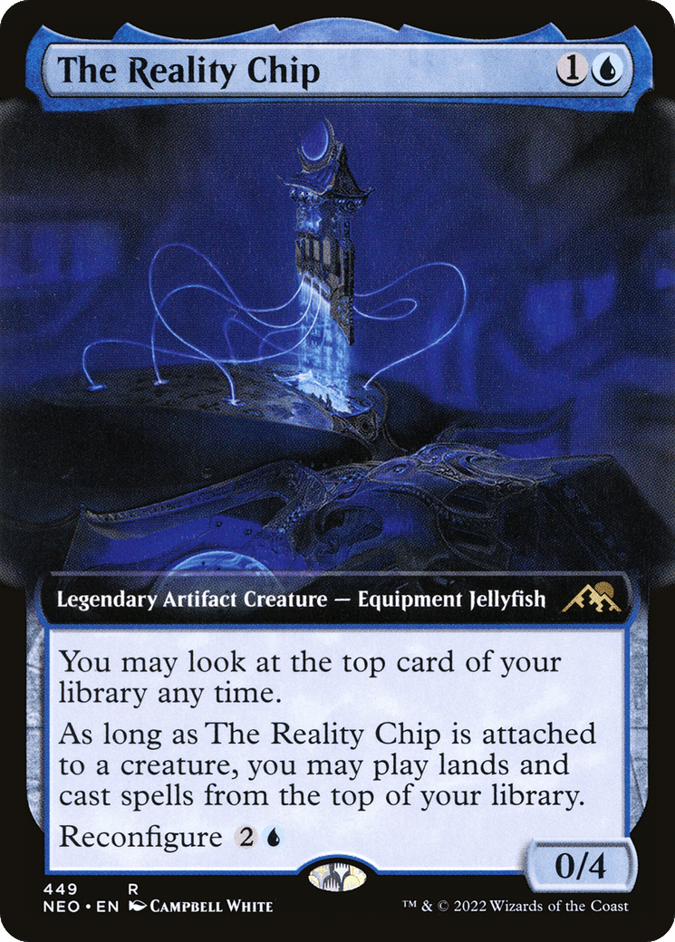 The Reality Chip (Extended Art) [Kamigawa: Neon Dynasty] Foil