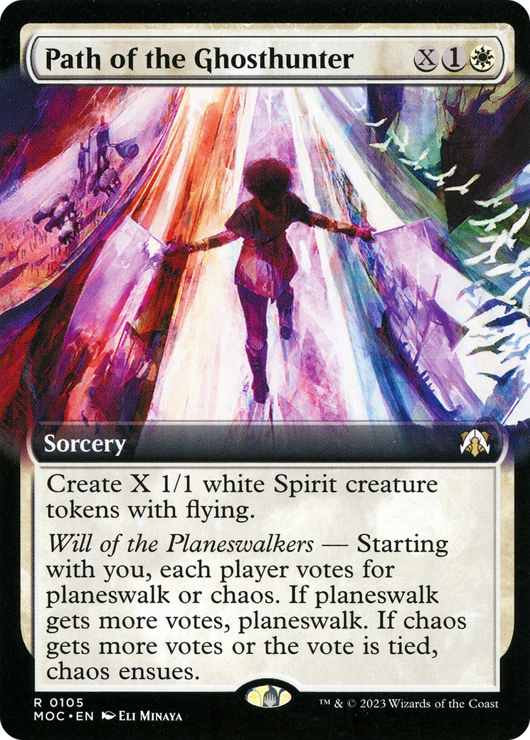 Path of the Ghosthunter (105) [March of the Machine Commander] : (Extended Art) Foil