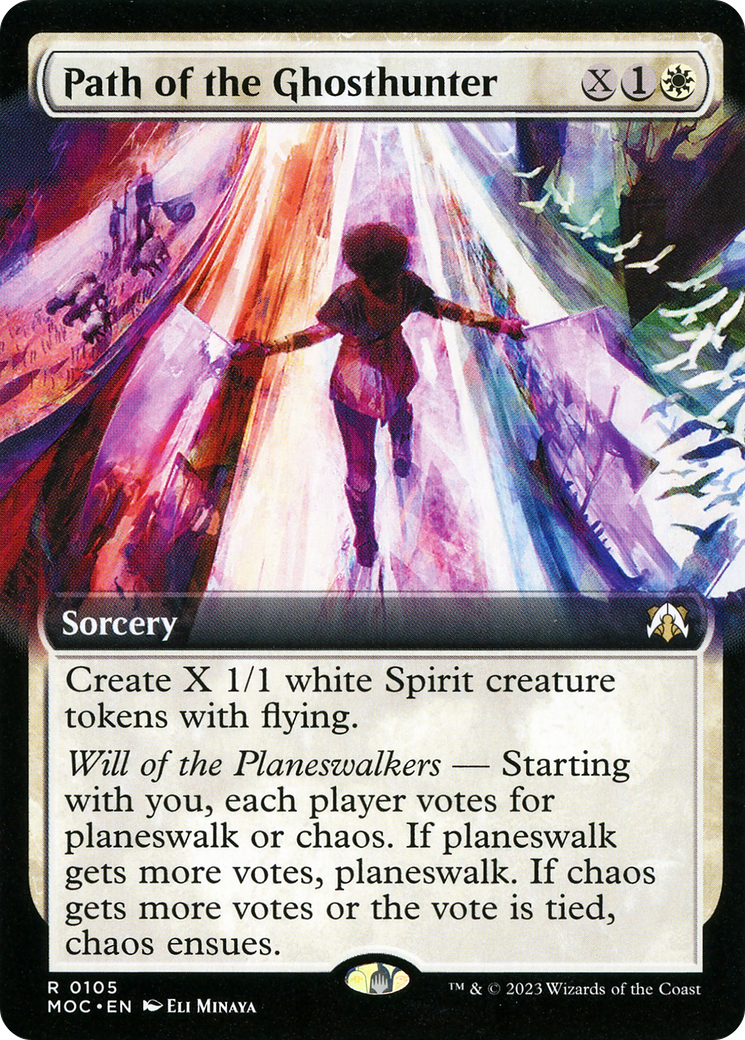 Path of the Ghosthunter (Extended Art) [March of the Machine Commander] Foil