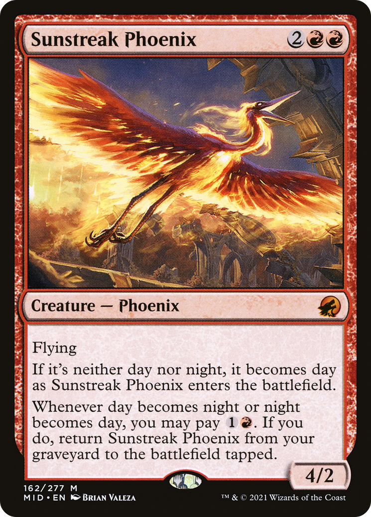 Sunstreak Phoenix [Innistrad: Midnight Hunt] Foil