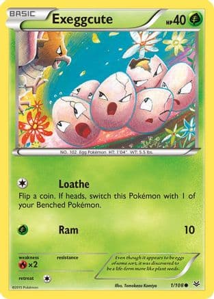Exeggcute 001/108 - XY  Roaring Skies Reverse Holofoil