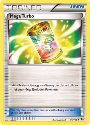 Mega Turbo 086/108 - XY  Roaring Skies Reverse Holofoil
