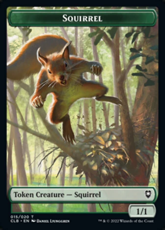Treasure // Squirrel Double-Sided Token [Commander Legends: Battle for Baldur's Gate Tokens] Foil
