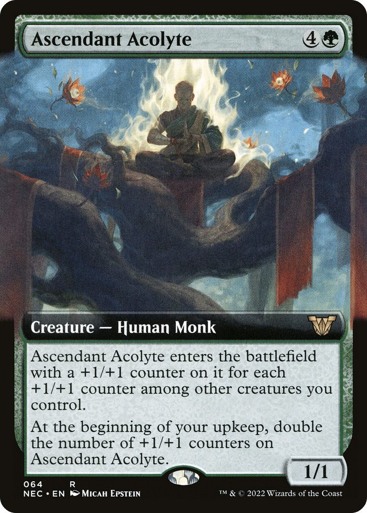 Ascendant Acolyte (Extended Art) [Kamigawa: Neon Dynasty Commander]