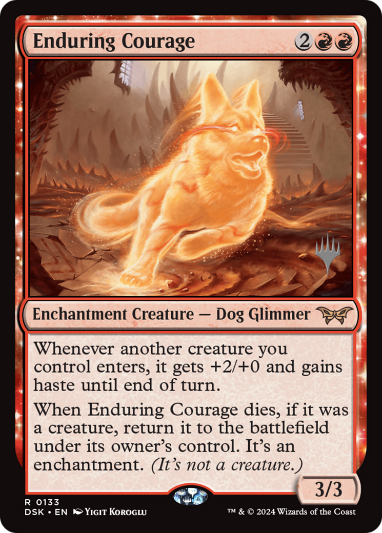 Enduring Courage [Duskmourn: House of Horror Promos]