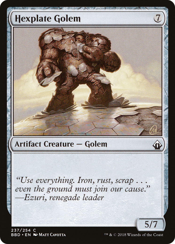 Hexplate Golem [Battlebond] Foil